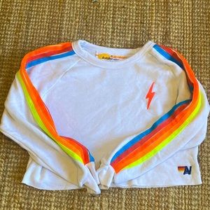 Aviator Nation Cropped Crew Neck